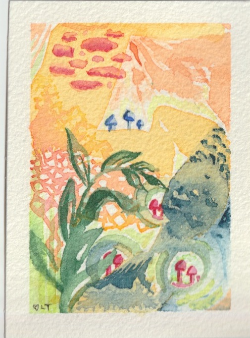 Botanical, original watercolor by Lori Tucker