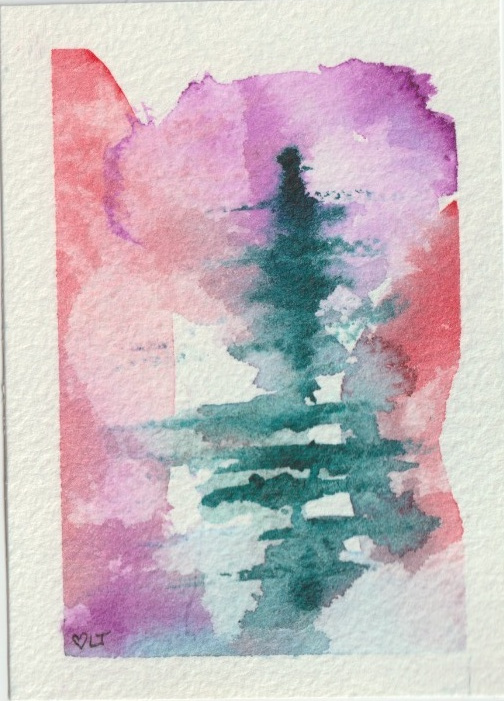 Abstract, original watercolor by Lori Tucker