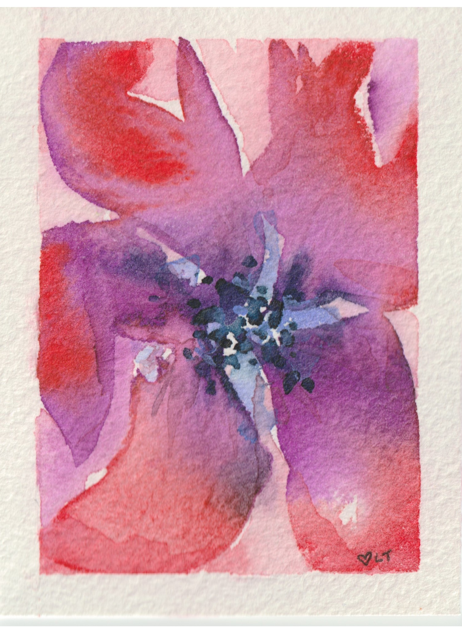 Flower, original watercolor by Lori Tucker