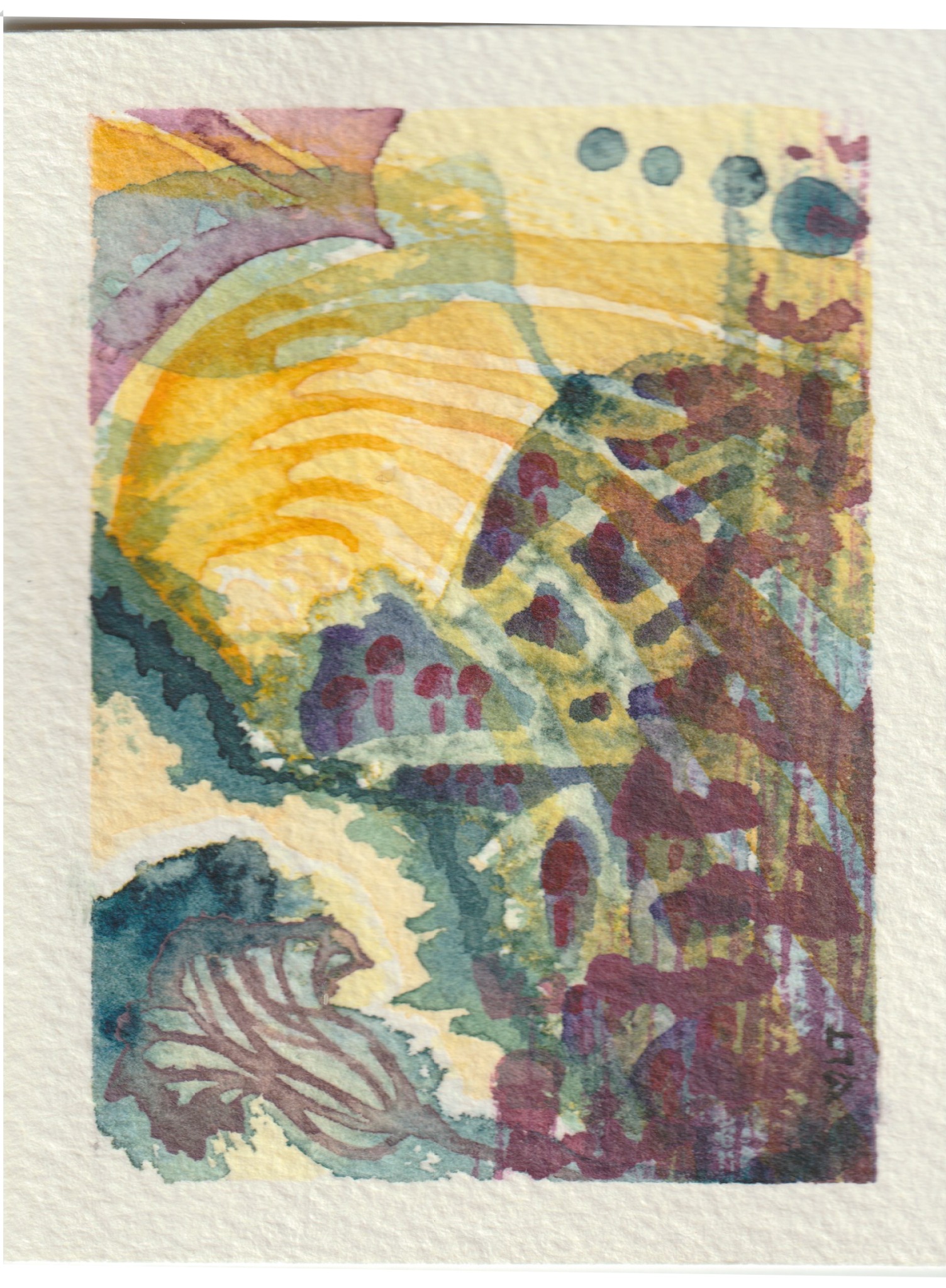 Yellow Plum, original watercolor by Lori Tucker