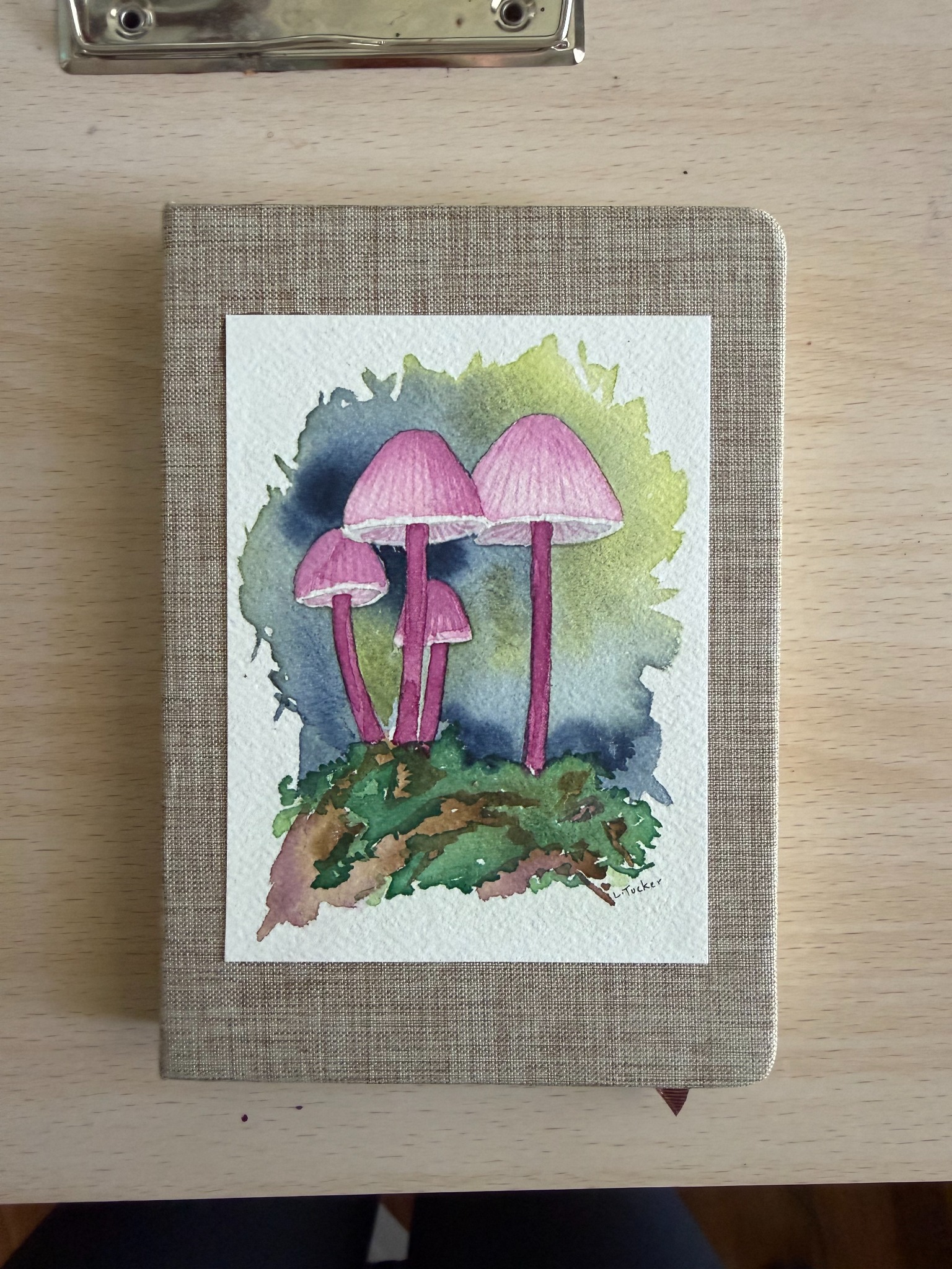 Mushrooms, original watercolor by Lori Tucker