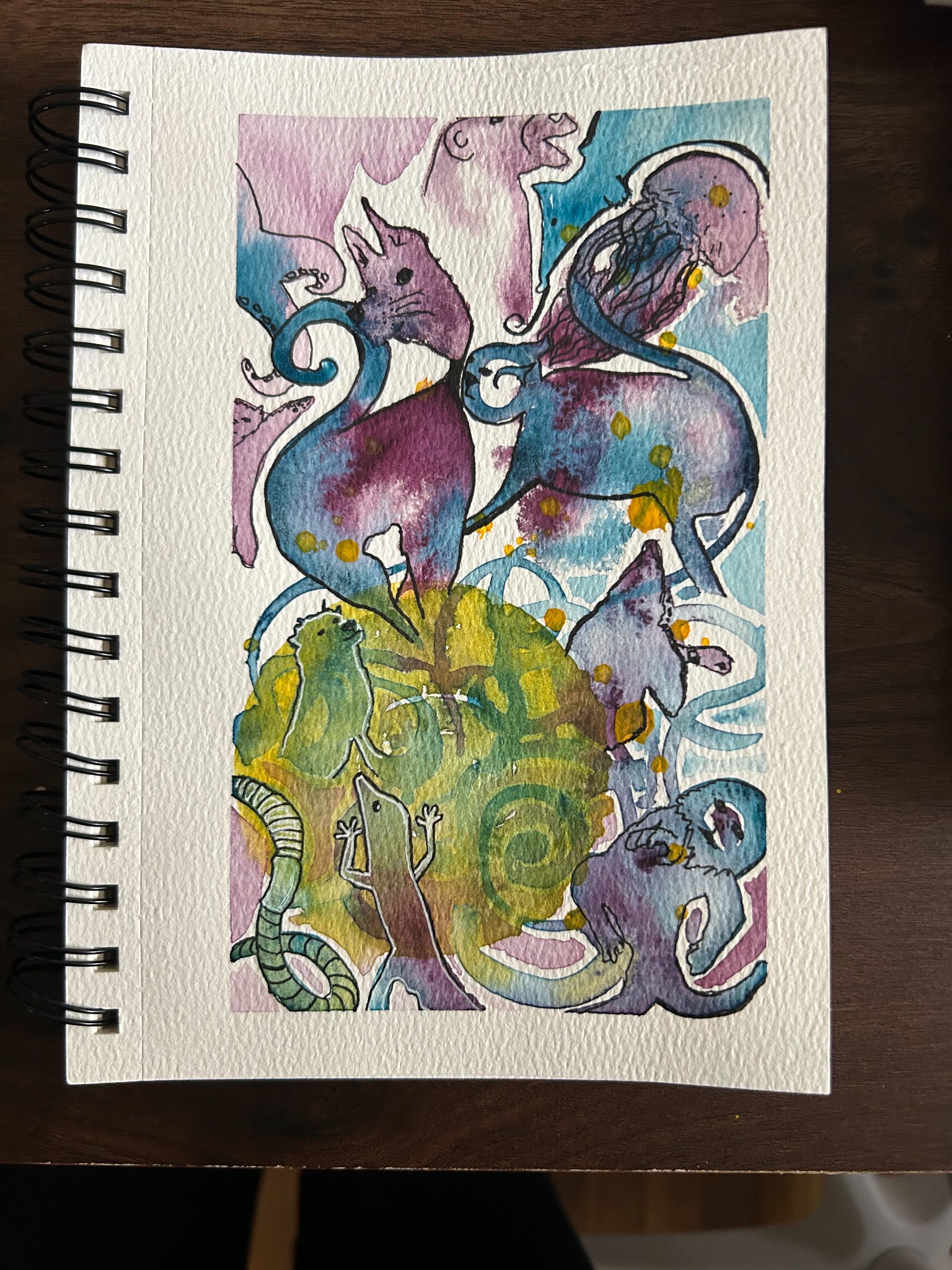 Watercolor creature study